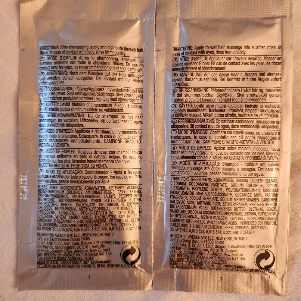 🪷5/$25! REDKEN 5th Avenue NYC Real Control Shampoo & Conditioner Set Travel Sz